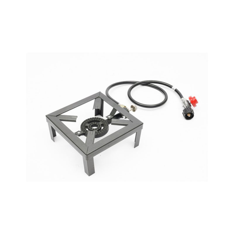Gas cooker with frame, propane burner