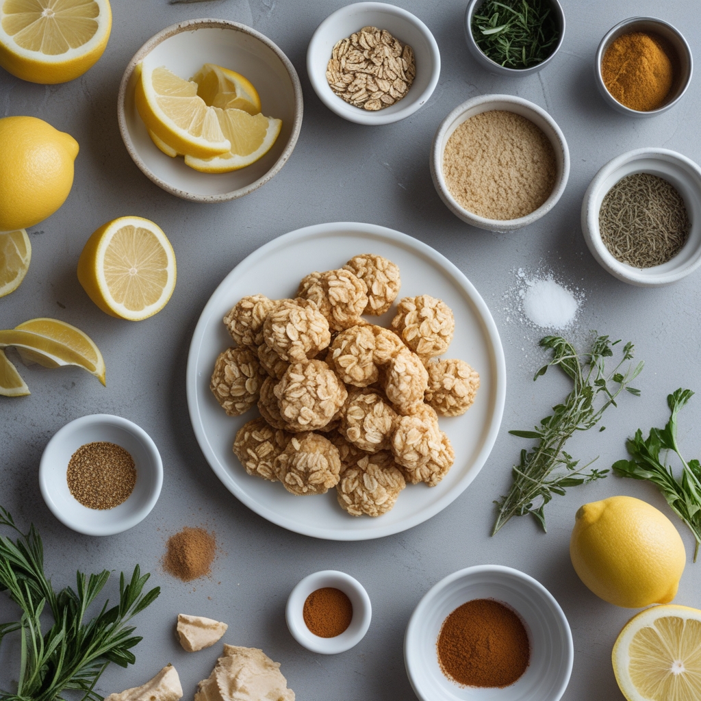 Ingredients for Lemon Oatmeal No-Bake Cookies: Easy, Refreshing & Homemade