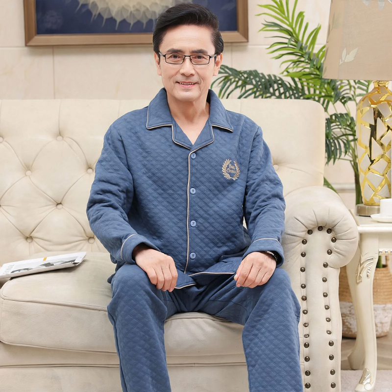 Three-layer warming men's pajama