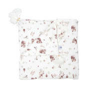 Дитячий плед Twins мусліновий 90x90 утеплений з китицями Звірята