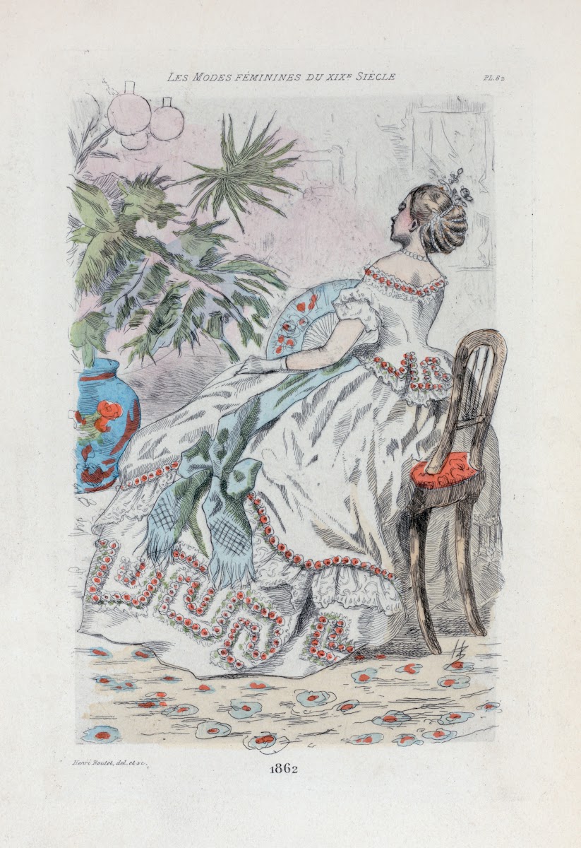 1862 Womens fashion in nineteenth century Paris 1902