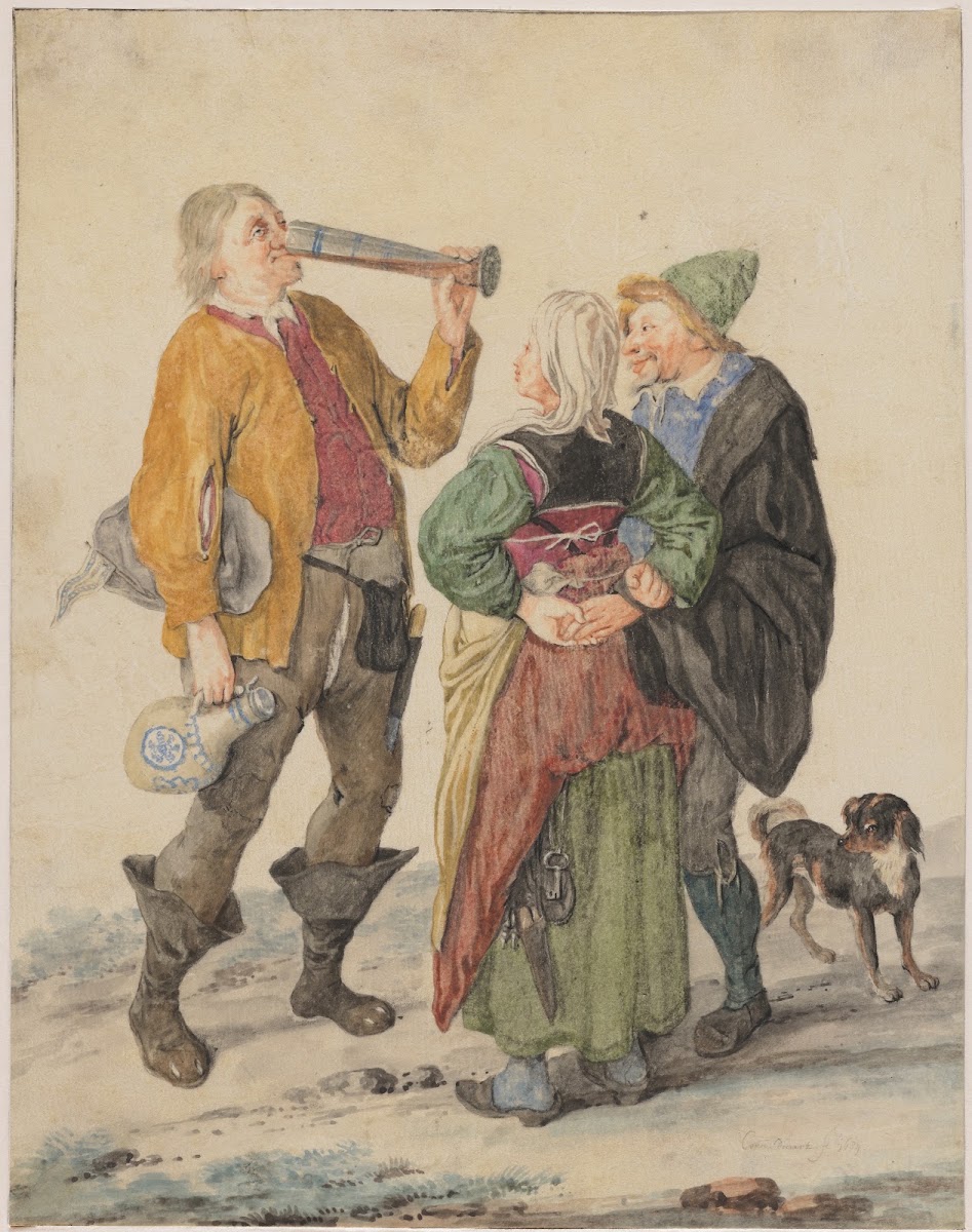 Peasant Couple with a Drinker 1689