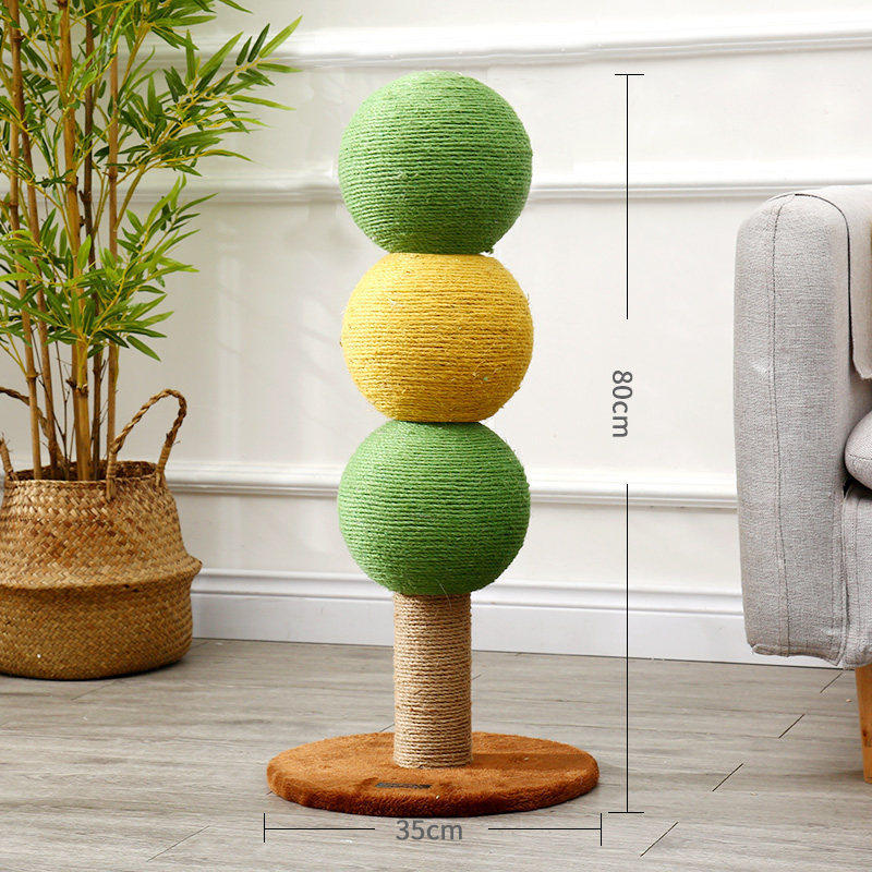 Scratching post for cats made of sisal hemp