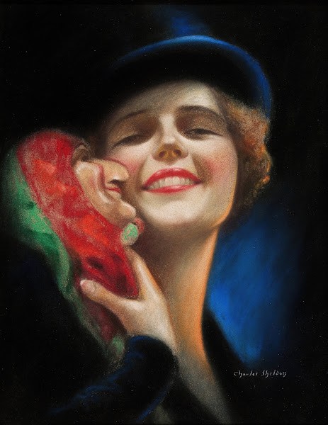 Woman with Mask c 1920
