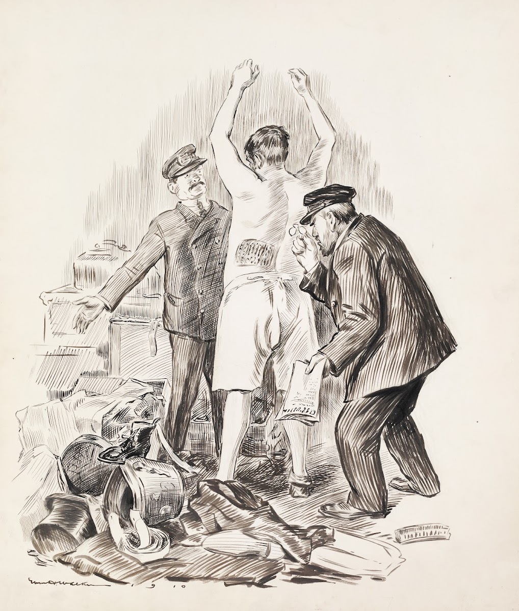 A Custom House Stickler Take him to the appraisers office 1910