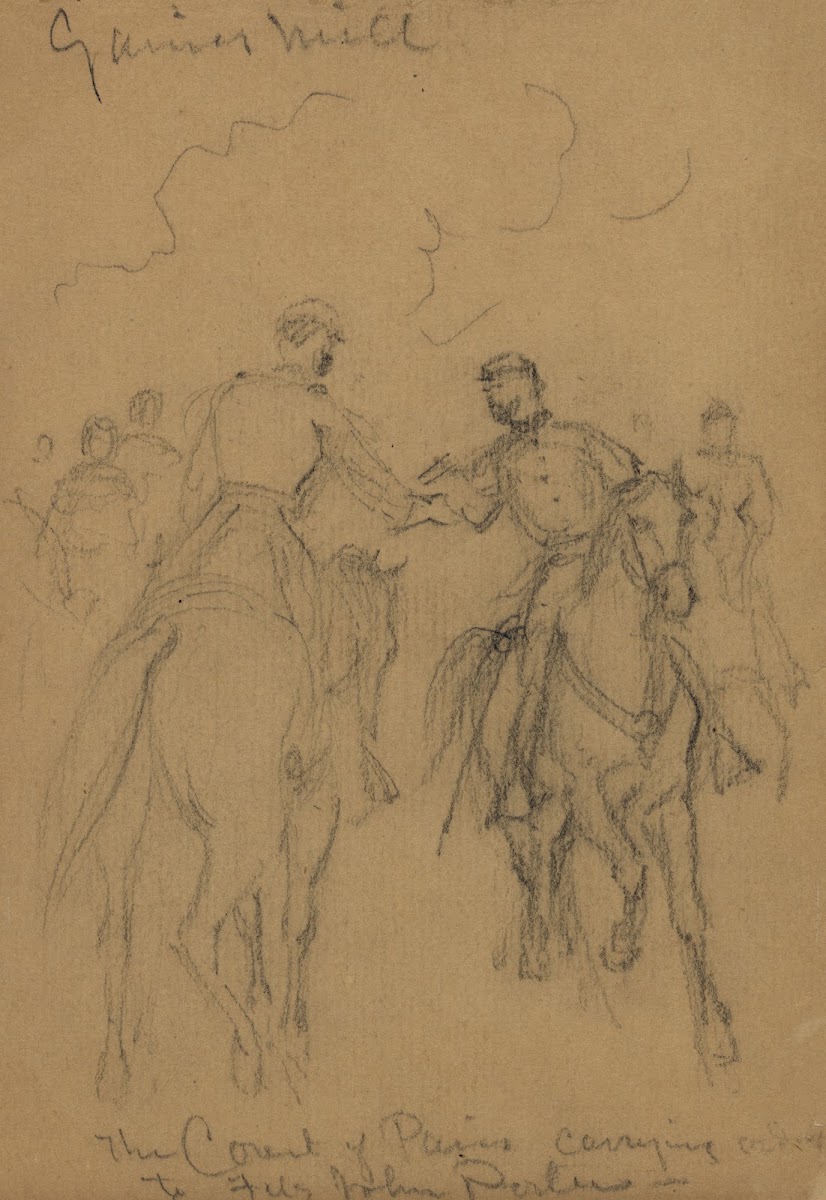 Gaines Mill The Count of Paris carrying orders to Fitz John Porter 1862