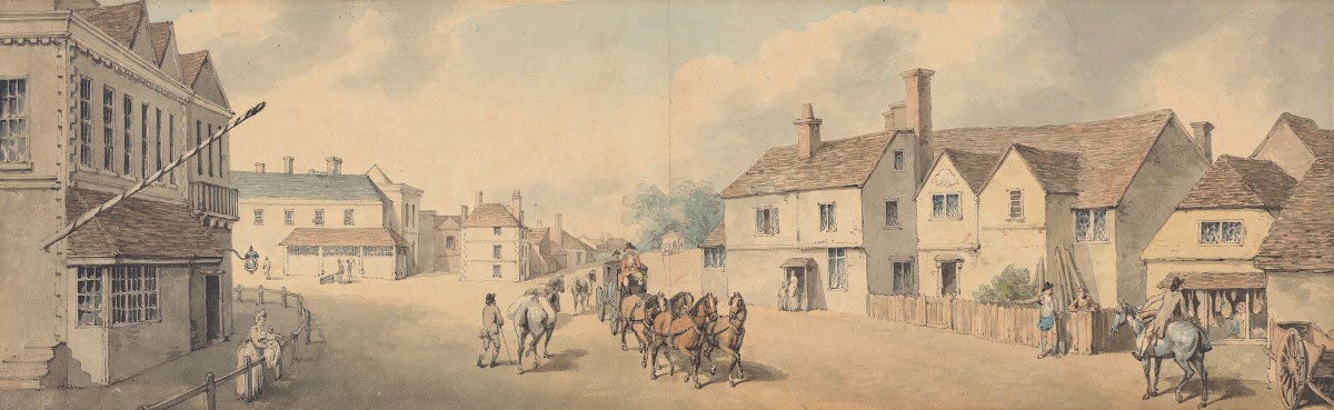 A Coach and Four Passing Through Chippenham Wiltshire