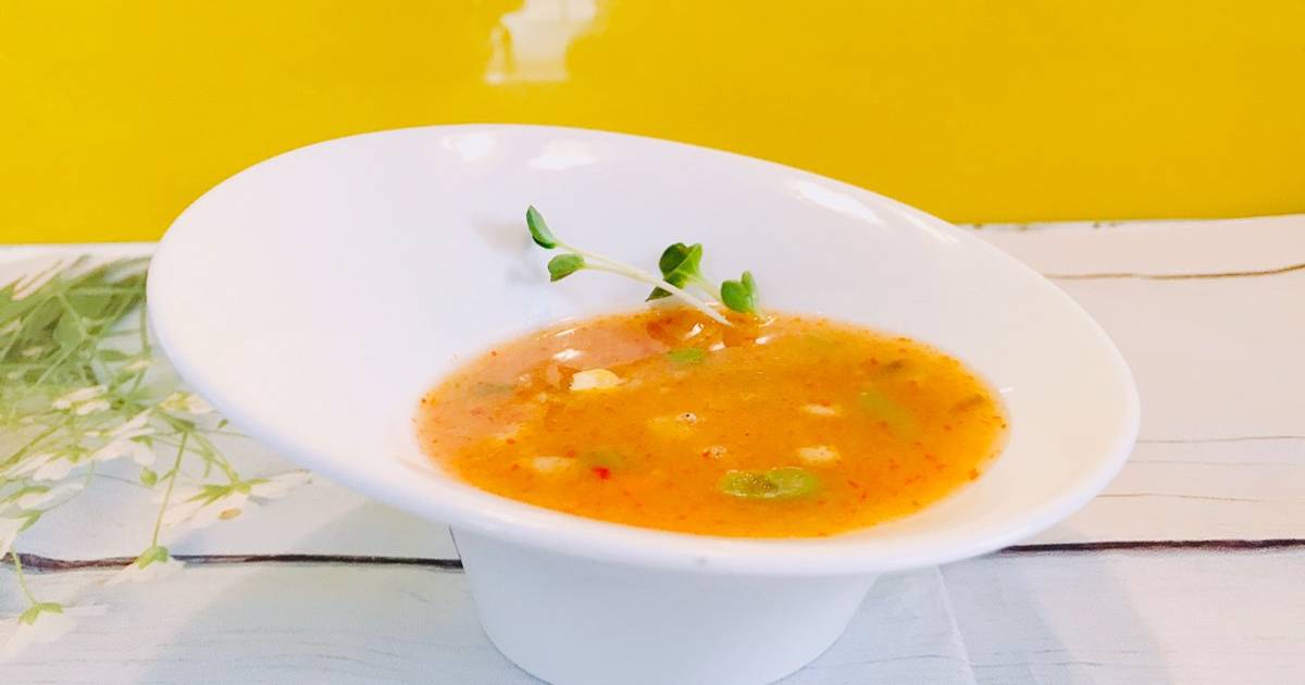Súp gấc rau củ