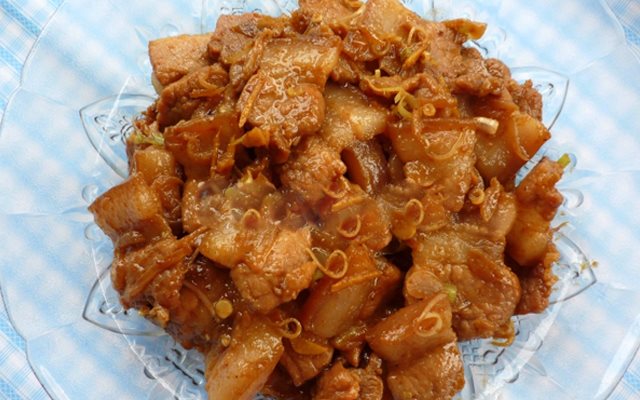 Thịt Ba Chỉ Chưng Mắm Tép