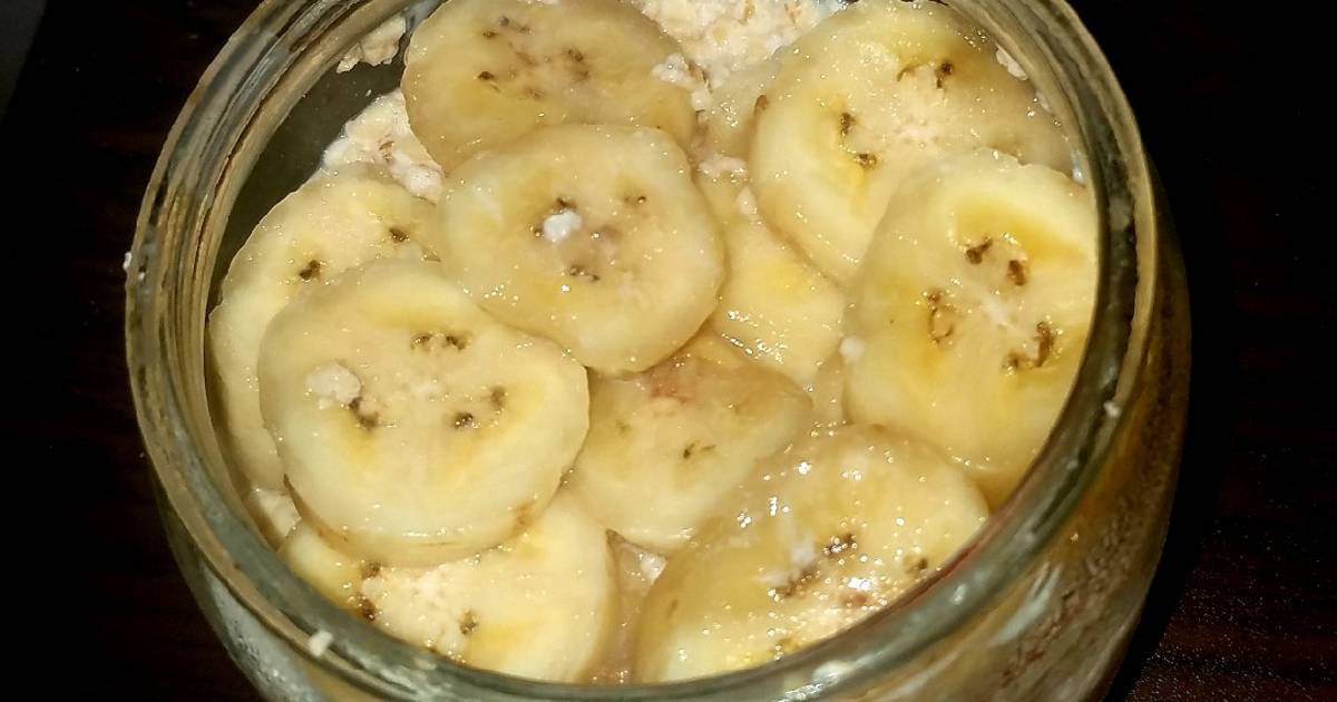 😋Banana overnight oats 🍌