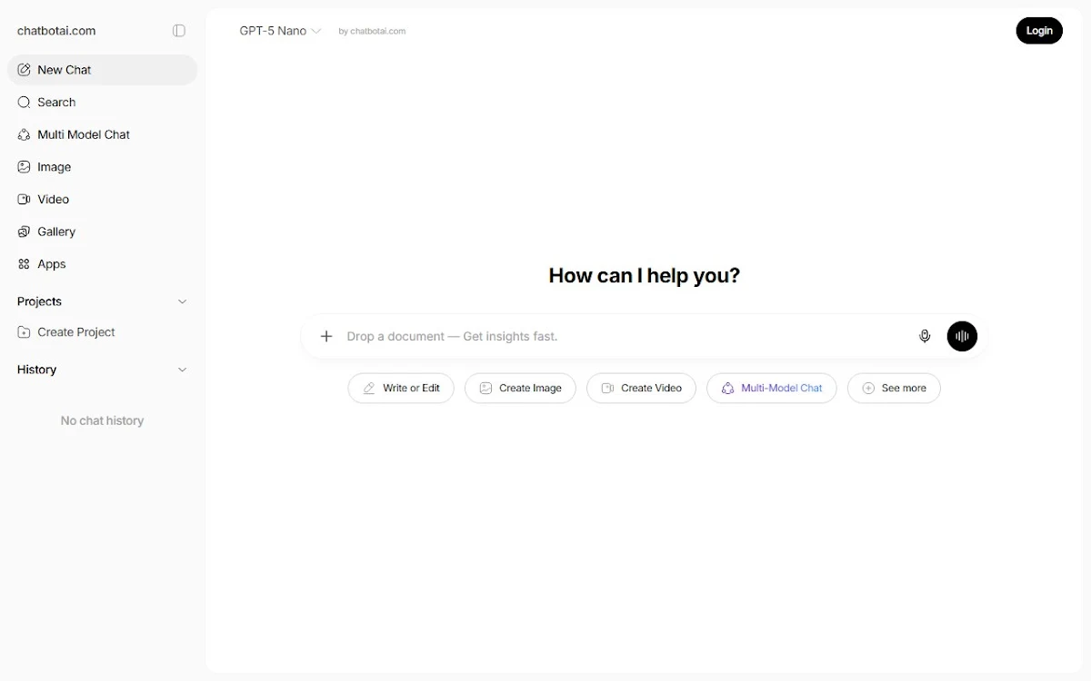 Captura de Chatbotai.com