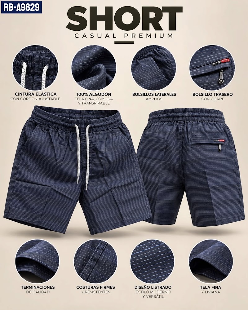 Short casual listado · foto 3