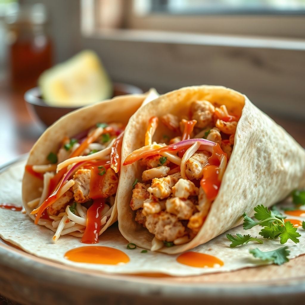 Easy BBQ Chicken Coleslaw Wraps for Quick Dinner (30-Minute Meal) finished