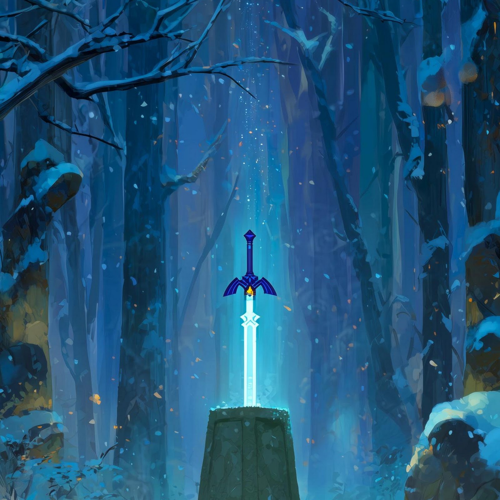 Download Master Sword In Snowy Forest Full HD iPhone