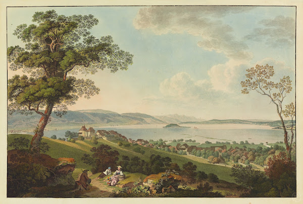 Vûe de Cerlier et du Lac de Bienne