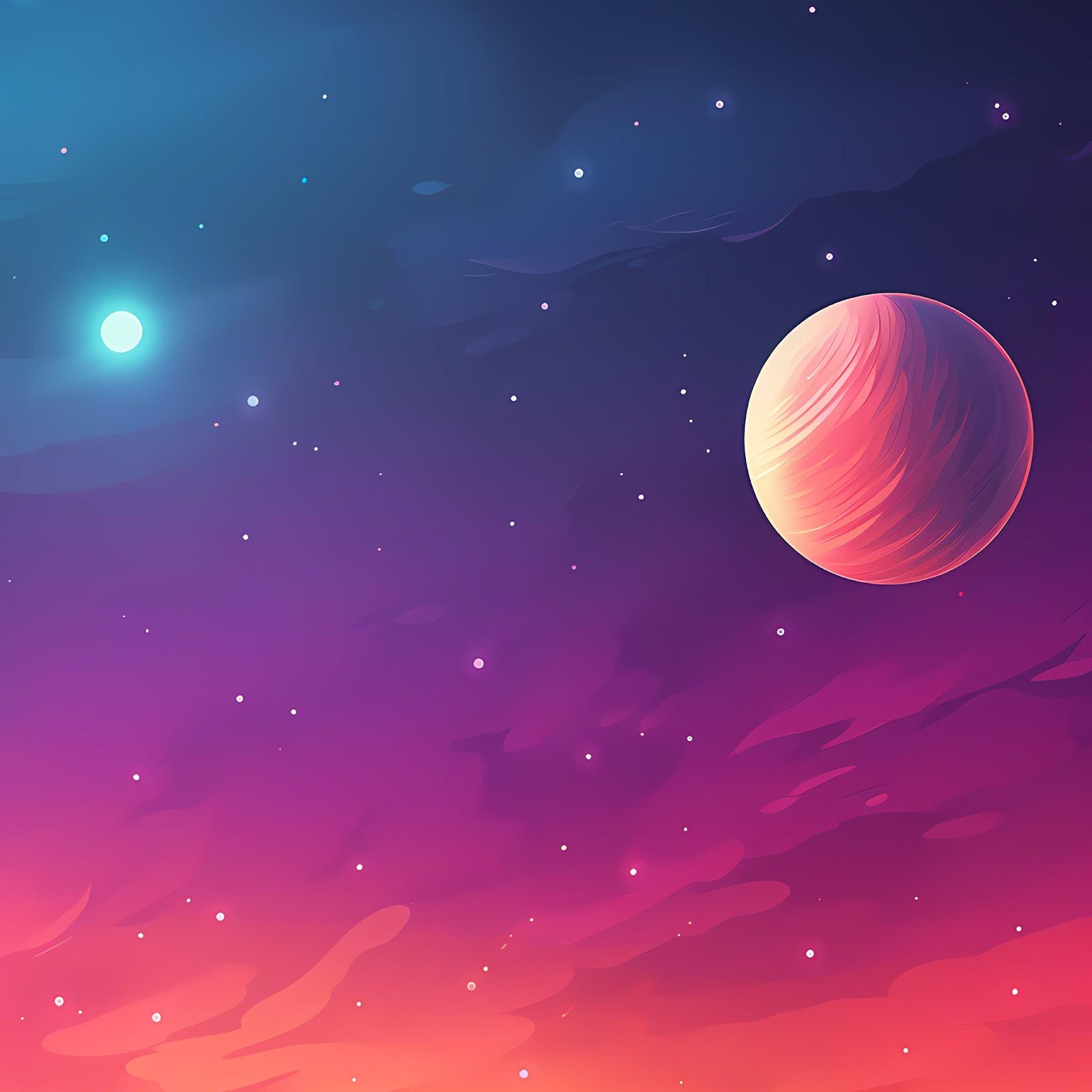 Download Purple Alien Mountain Landscape 2K iPhone