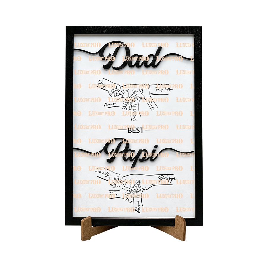 Double-sided Wooden Sign + Stand