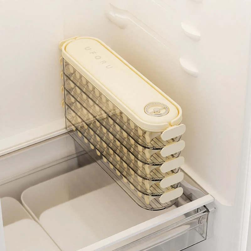 Multi-tiered storage box for refrigerator, plastic