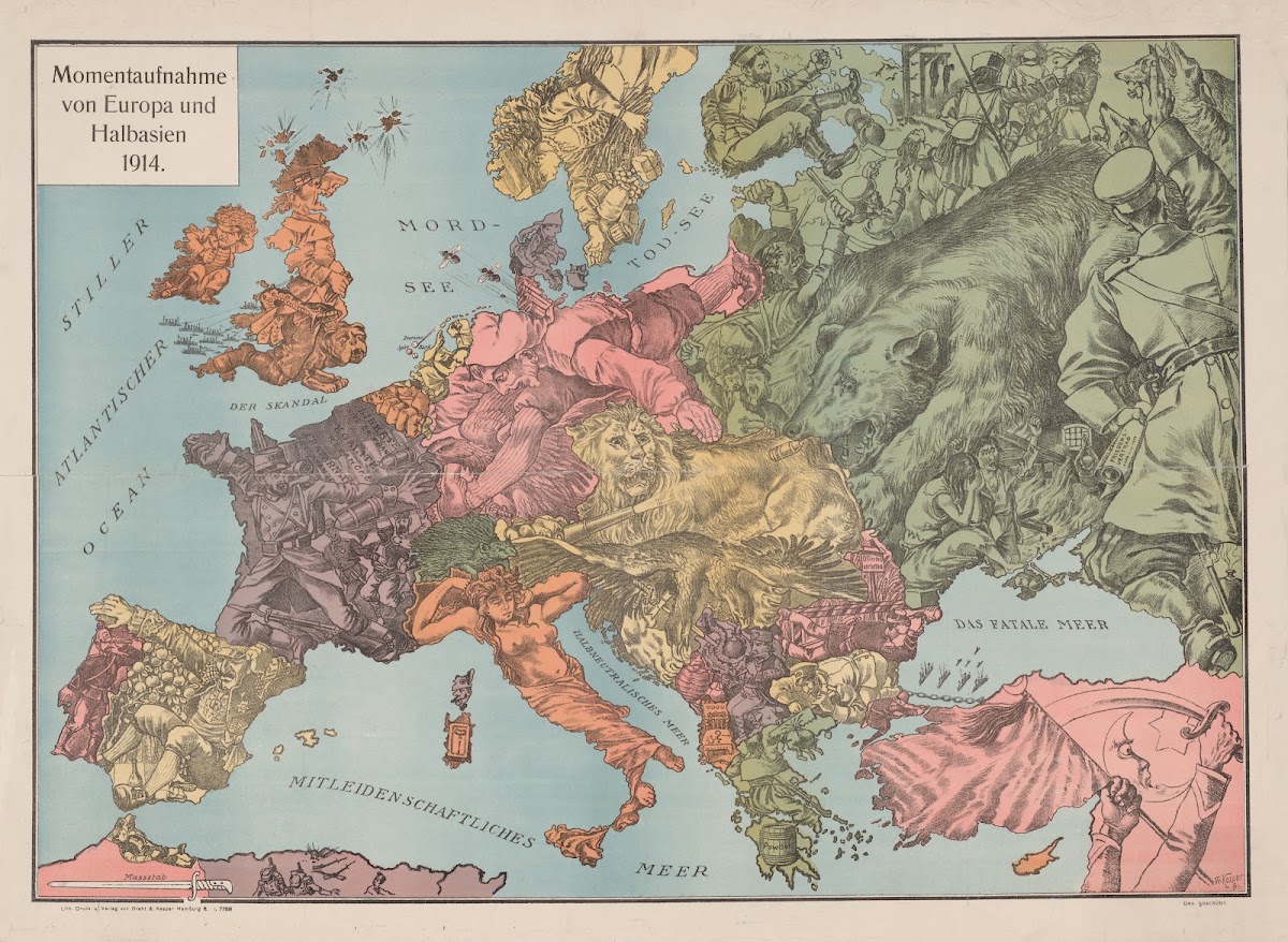 Momentaufnahme von Europa und Halbasien 1914 1915