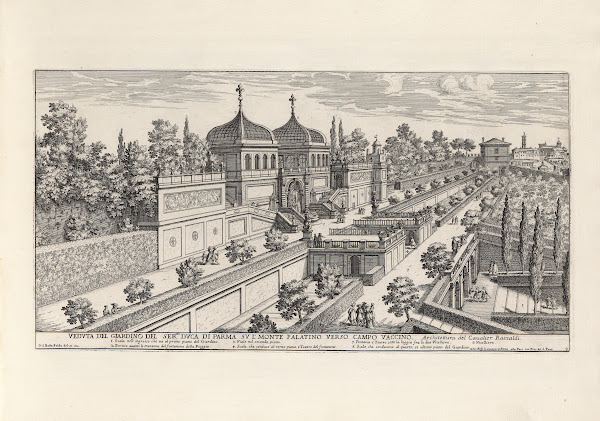 Li Giardini Di Roma Con Le Loro Piante Alzate E Vedvte In Prospettiva Pl08 17th