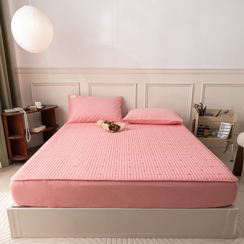 Cotton Fitted Sheet with Protective Layer, 180×200 cm