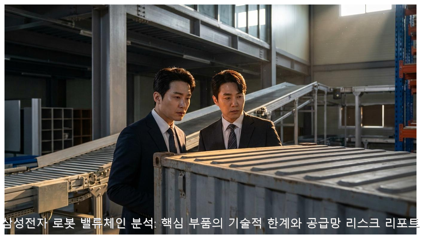 삼성전자 로봇 밸류체인 분석: 핵심 부품의 기술적 한계와 공급망 리스크 리포트 핵심 안내 및 분석 인포그래픽 (4)