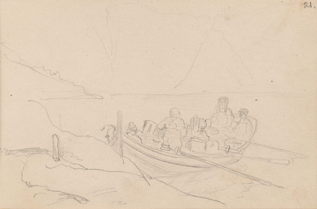 Båt med figurer 1849