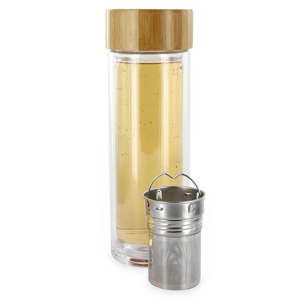 Botella de vidrio con infusor de té Cook Concept™