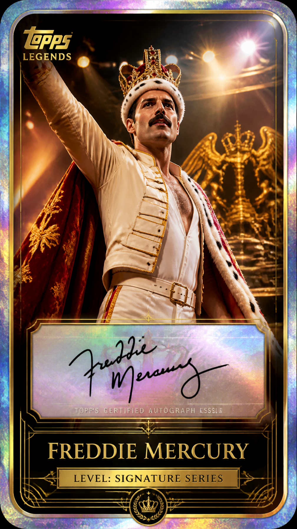 Firma de Freddie Mercury de Topps Legends