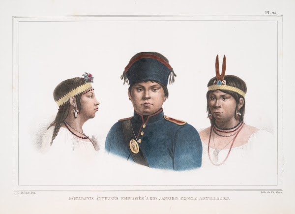 Gouaranis civilisés employés à Rio Janeiro comme artilleurs 1834   1839