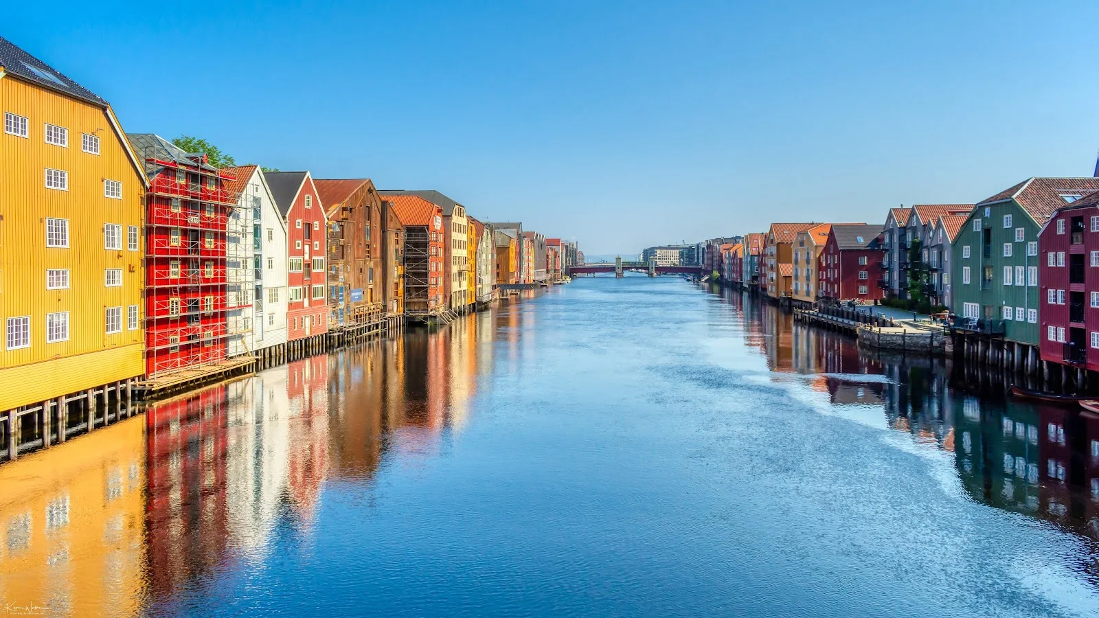 Trondheim, Nidelva River, Landscape, Building, Norway 5K Desktop, iPhone Wallpaper Background