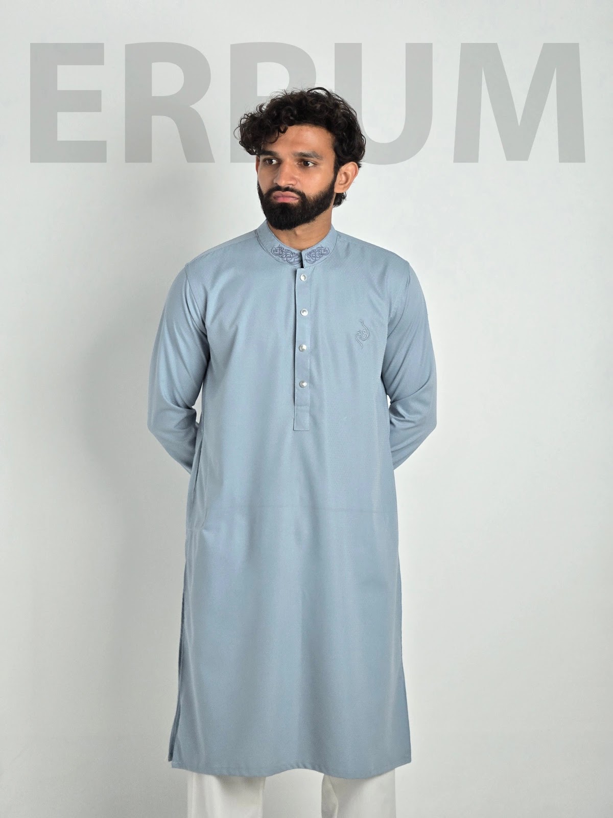 Signature Panjabi - Blue Sea Ash