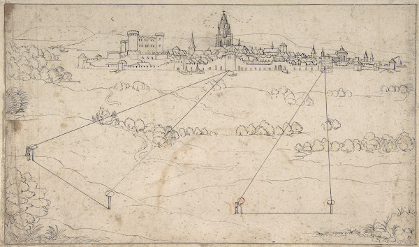 Perspectival Study with a View of a Medieval City 16001650
