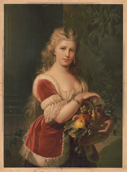 Woman with fruit basket 1876