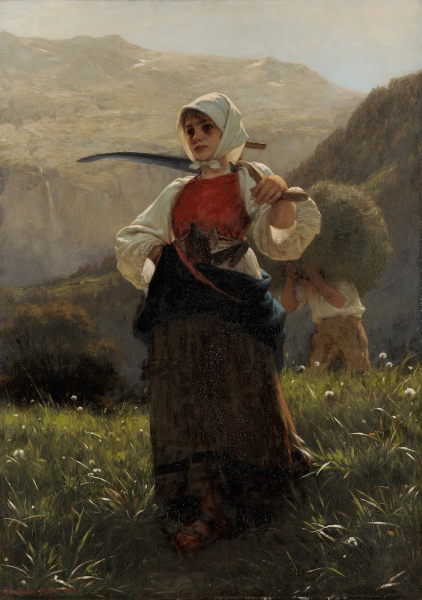 Woman of the Haslital Returning from the Hay Harvest 1876