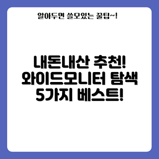 와이드모니터, 내돈내산, PC 모니터 추천, 와이드 화면, 사무용 모니터