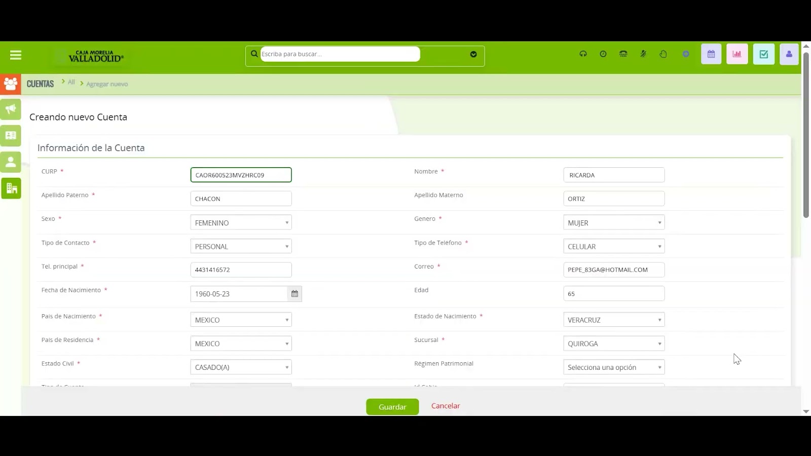 Vinculación de prospecto que se encuentra en listas de control de bloqueo