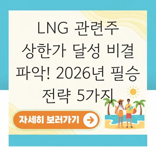 LNG 관련주 상한가 달성 비결 파악