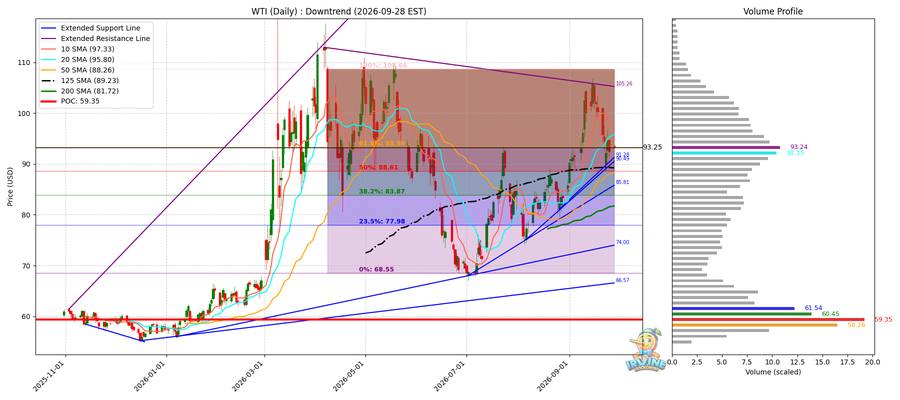 WTI 원유 일봉