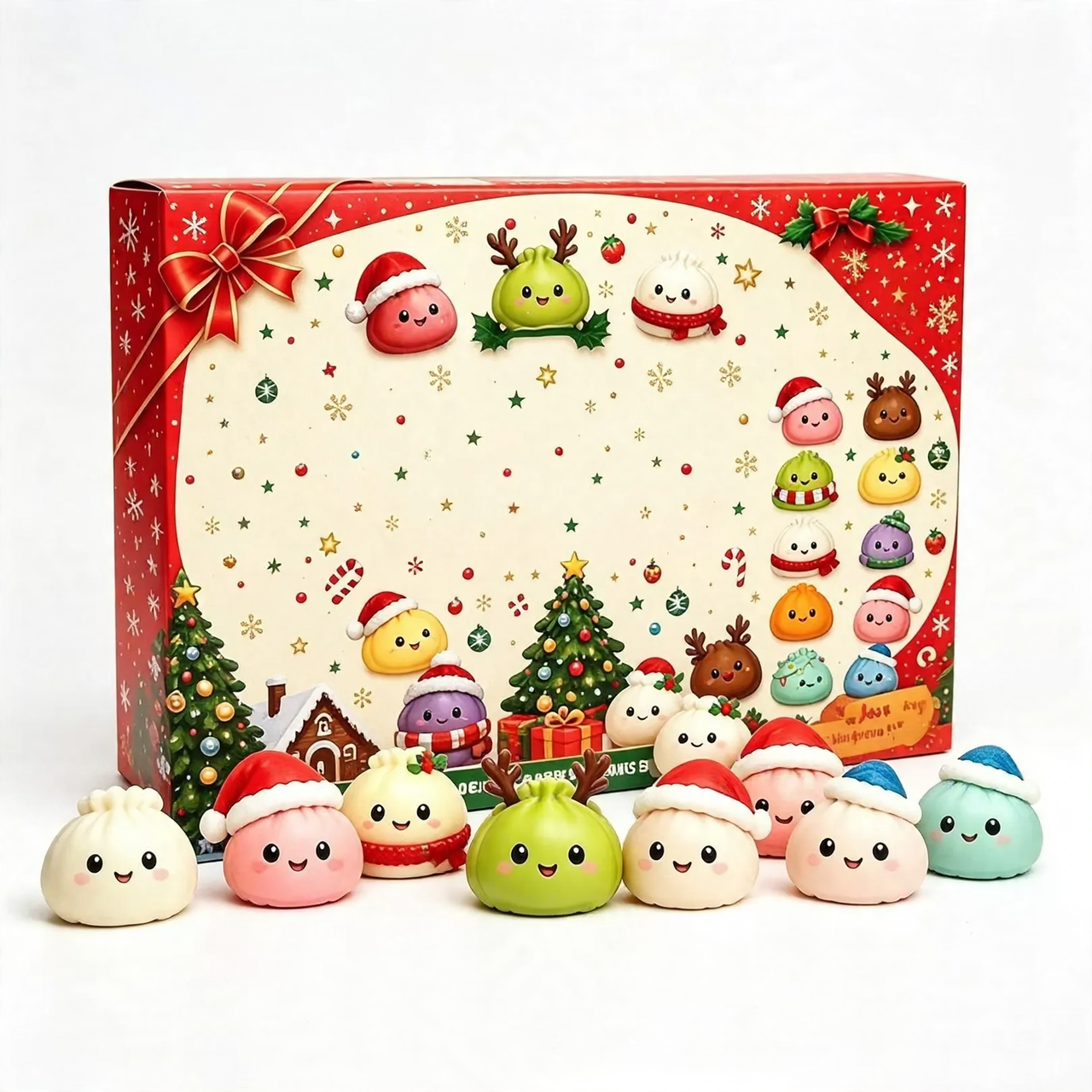 Christmas Advent Calendar with 24 Squeeze Figures