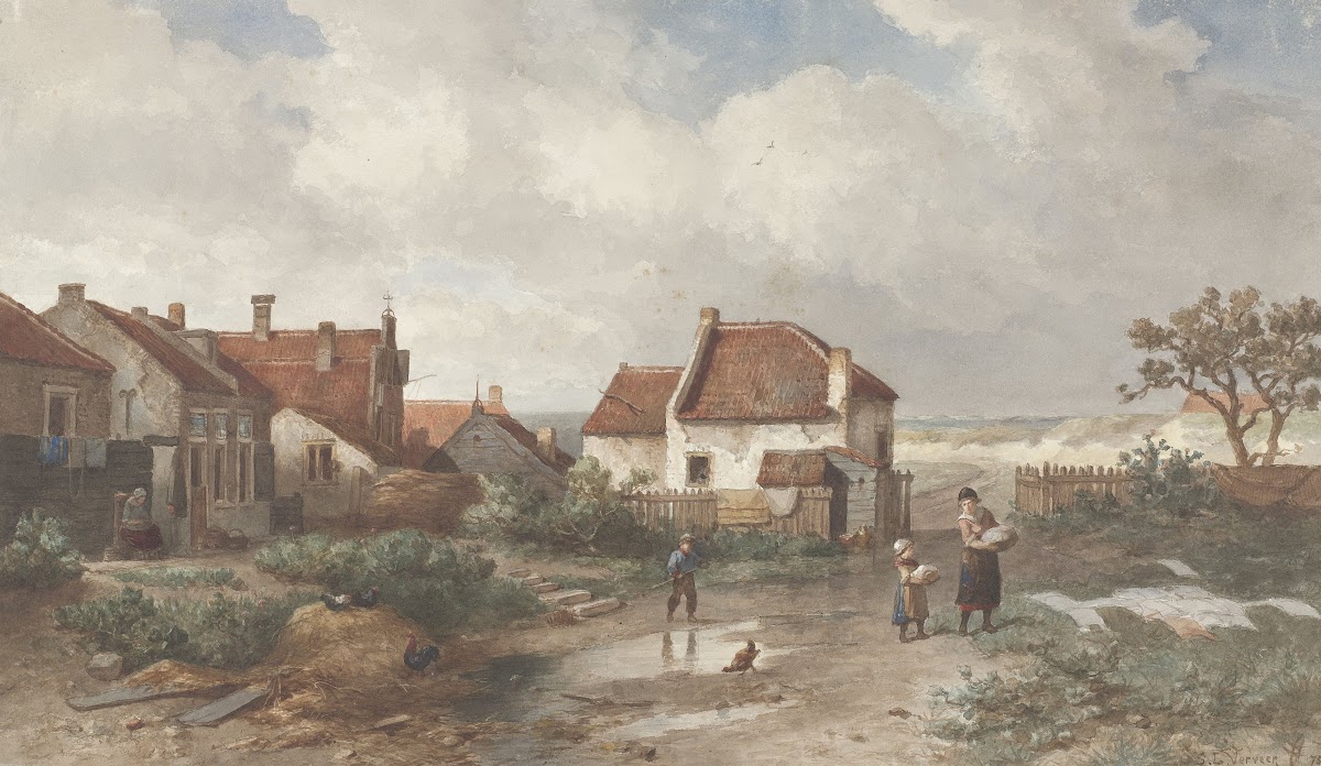 Houses at the Edge of a Village in the Dunes 1875