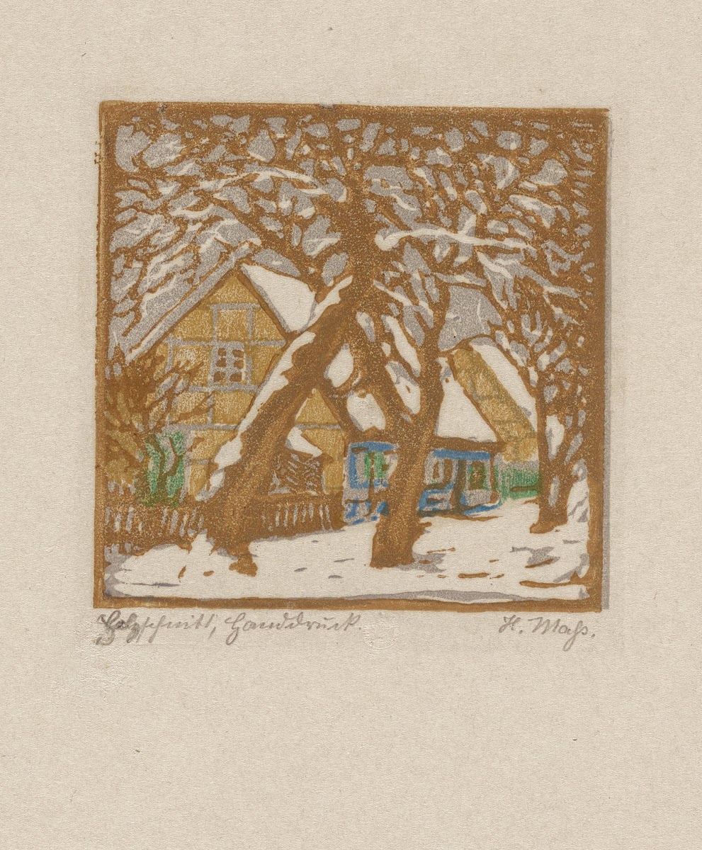 Farmhouse in the Snow c 1920