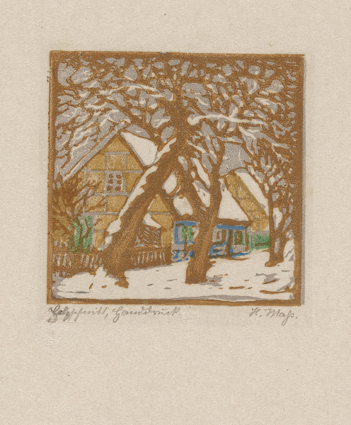 Farmhouse in the Snow c 1920