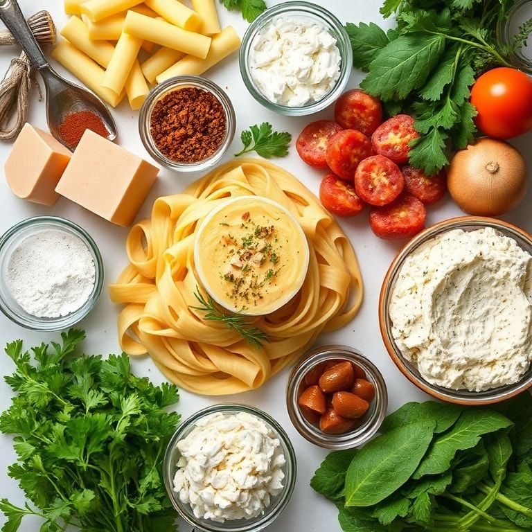 Ingredients for High Protein Cottage Cheese Pasta Sauce with Turkey Sausage – Creamy, Quick & Protein‑Packed Dinner
