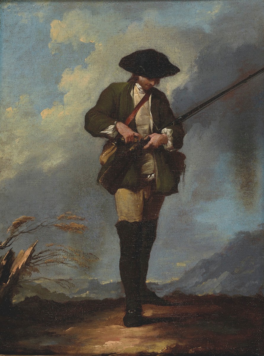 Portrait en pied dun chasseur 1756