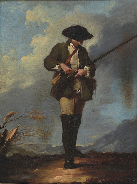 Portrait en pied dun chasseur 1756