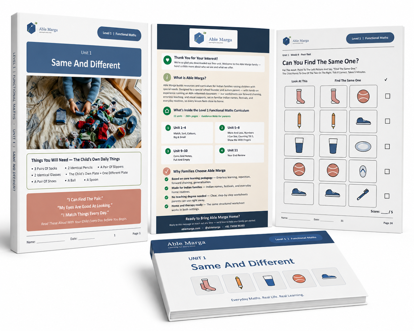 Free Able Marga Functional Maths Level 1 sample workbook
