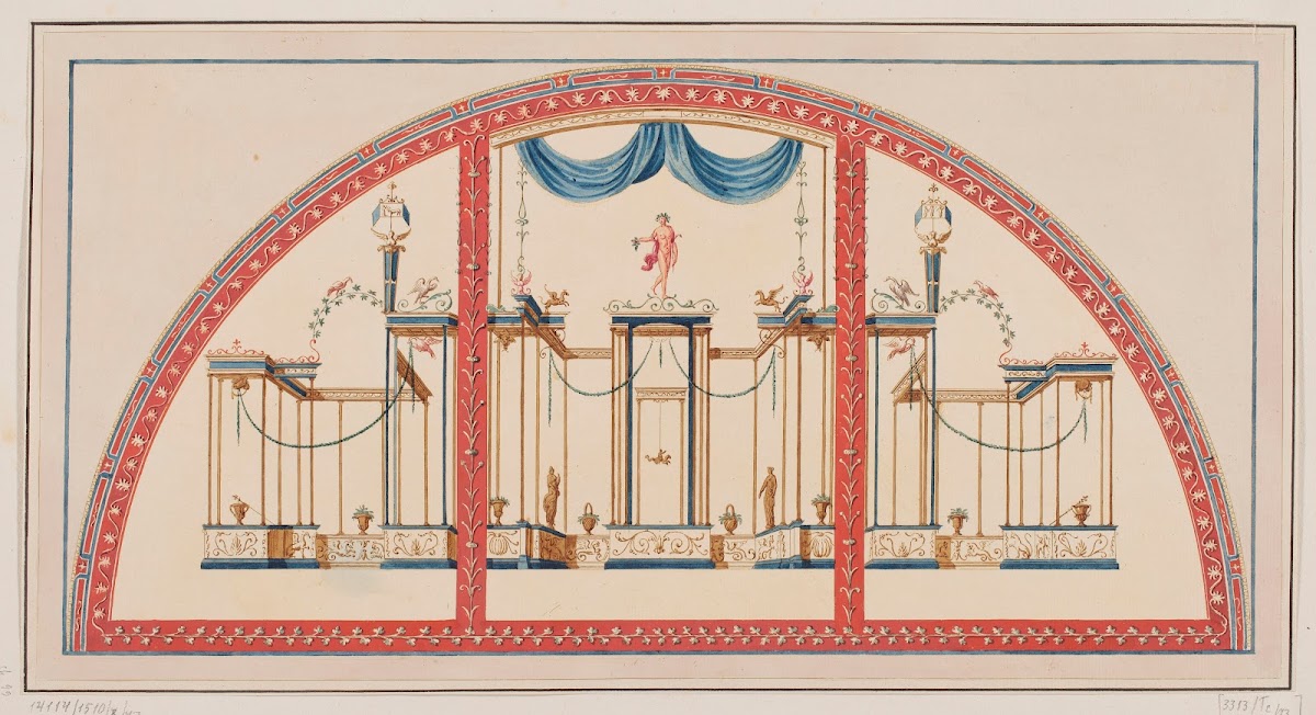 Vestigia delle Terme di Tito Sordino ornamentation in room 24 1776