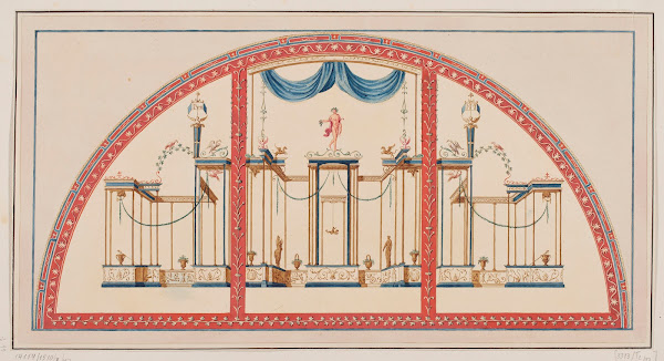 Vestigia delle Terme di Tito Sordino ornamentation in room 24 1776