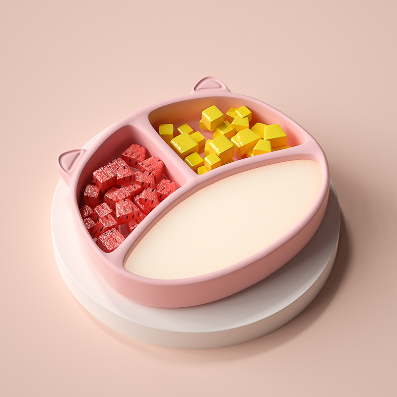 Kindergeschirr-Set aus Silikon, 6-teilig